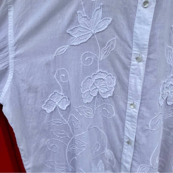 Forenza vintage cotton button down embroidered top - Picture 4 of 10